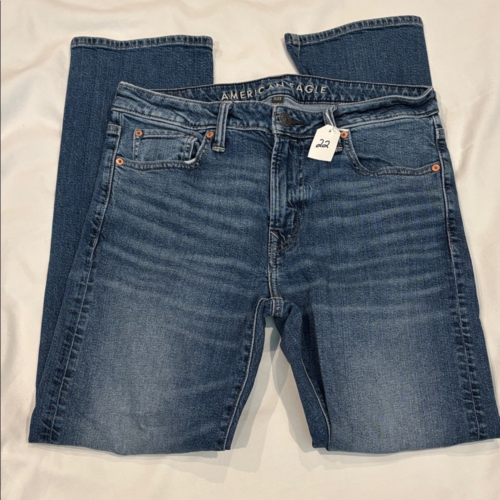 American Eagle Outfitters Men's Denim Flex Relaxed Straight Jeans